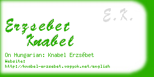 erzsebet knabel business card